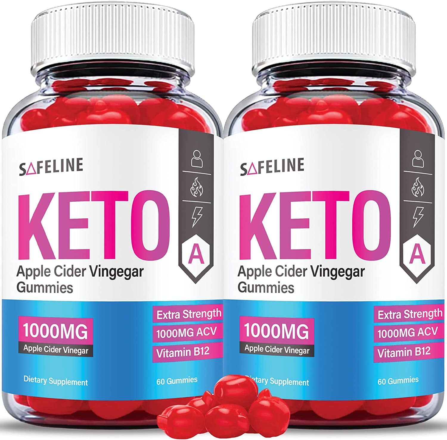 (2 Pack) Safeline Keto Gummies, Safeline Keto ACV Gummies, Vegan Non GMO Safe Line Keto Gummies Advanced Loss Formula 1000Mg with Apple Cider Vinegar, Vitamin B12, Vitamin B6, Beet Root (120 Gummies)