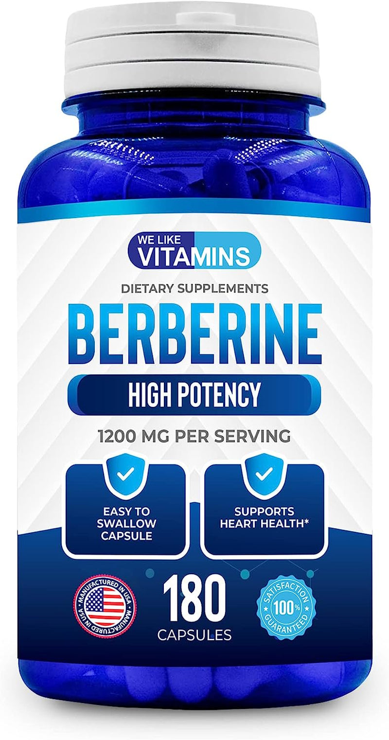 We like Vitamins Berberine HCI 1200 Mg Supplement Blood Sugar Heart Health 180 Capsules