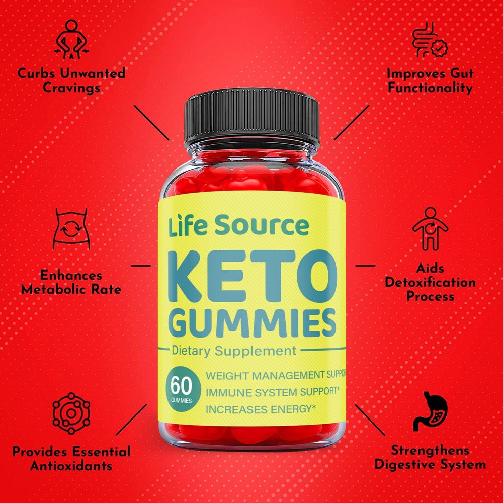 (3 Pack) Life Source Keto ACV Gummies - Supplement for Weight Loss - Energy & Focus Boosting Dietary Supplements for Weight Management & Metabolism - Fat Burn - 180 Gummies