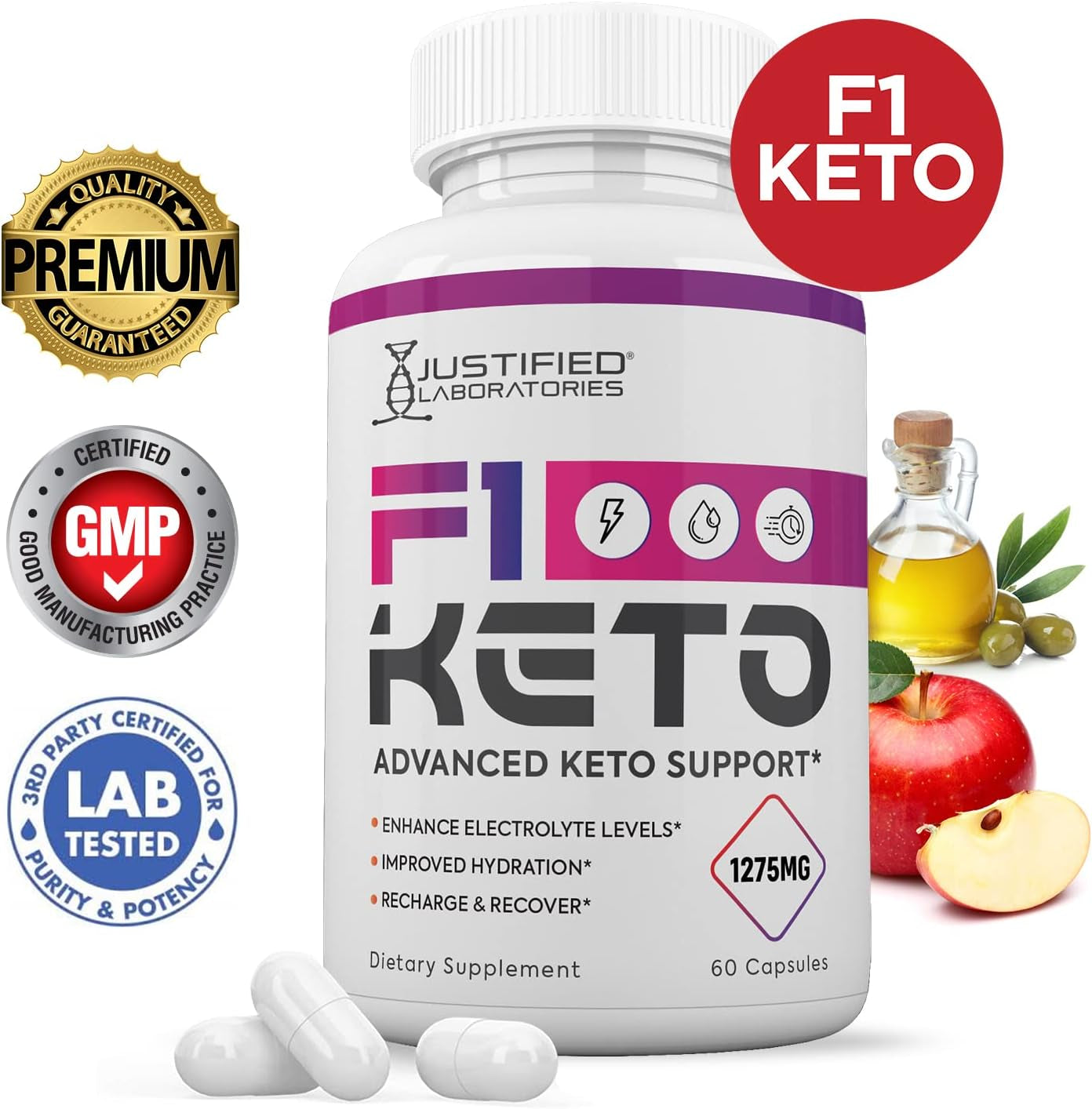 (3 Pack) F1 Keto Pills 800MG Includes Gobhb Exogenous Ketones Advanced Ketosis Support for Men Women 180 Capsules