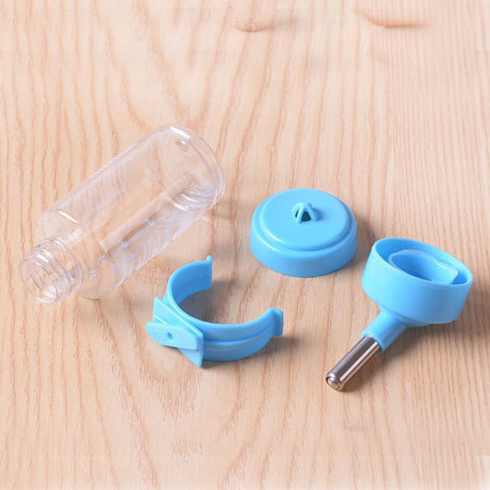 Hanging Guinea Pig Small Animals with Base Rabbit Water Bottle Hamster Food Container Water Feeding Bottles Hamster Water Bottle PINK