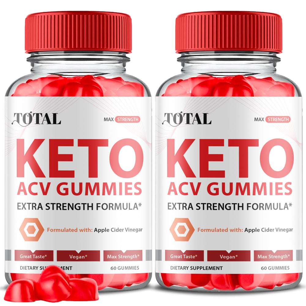 (2 Pack) Total Keto ACV Gummies - Supplement for Weight Loss - Energy & Focus Boosting Dietary Supplements for Weight Management & Metabolism - Fat Burn - 120 Gummies