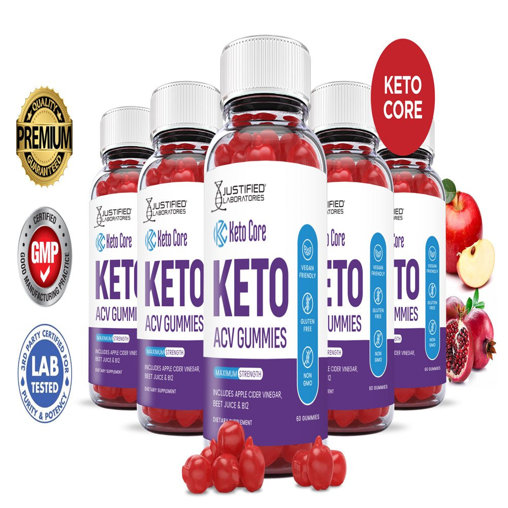 (5 Pack) Keto Core ACV Gummies 1000MG Dietary Supplement 300 Gummys