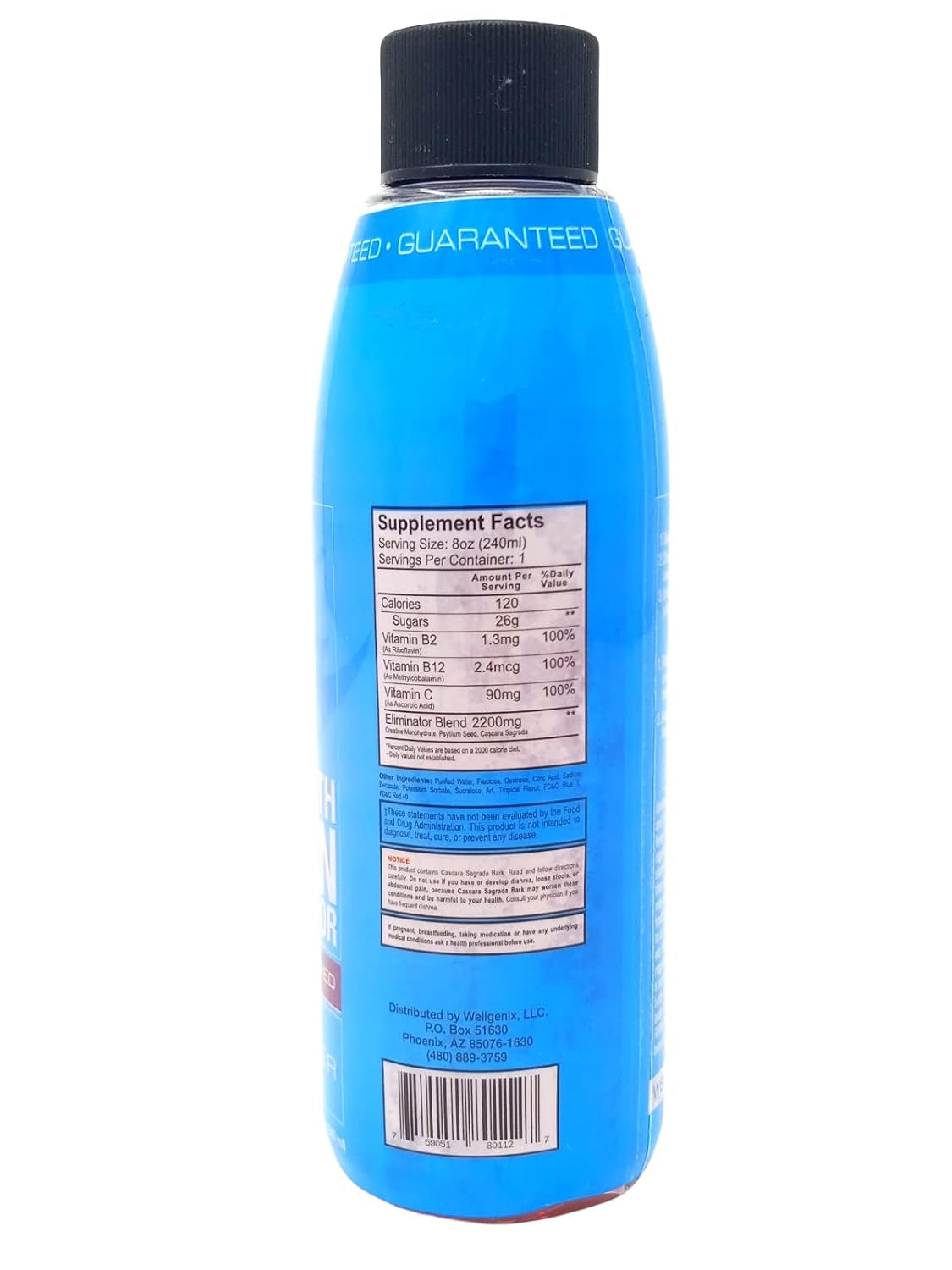 Wellgenix Omni Rhino Detox Drink - Toxin Eliminator - Same Day Cleansing Liquid - Fruit Punch - 8 Fl Oz (Pack of 1)