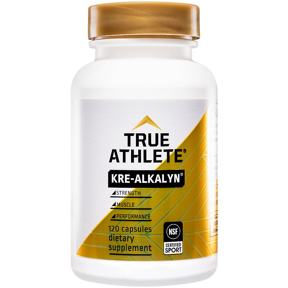 True Athlete Kre Alkalyn 1,500Mg - Helps Build Muscle, Gain Strength & Increase Performance, Buffered Creatine - NSF Certified for Sport (120 Capsules)