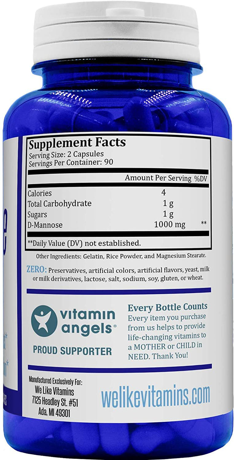 We like Vitamins D-Mannose Supplement Urinary Tract Health Liver Support 180 Capsules