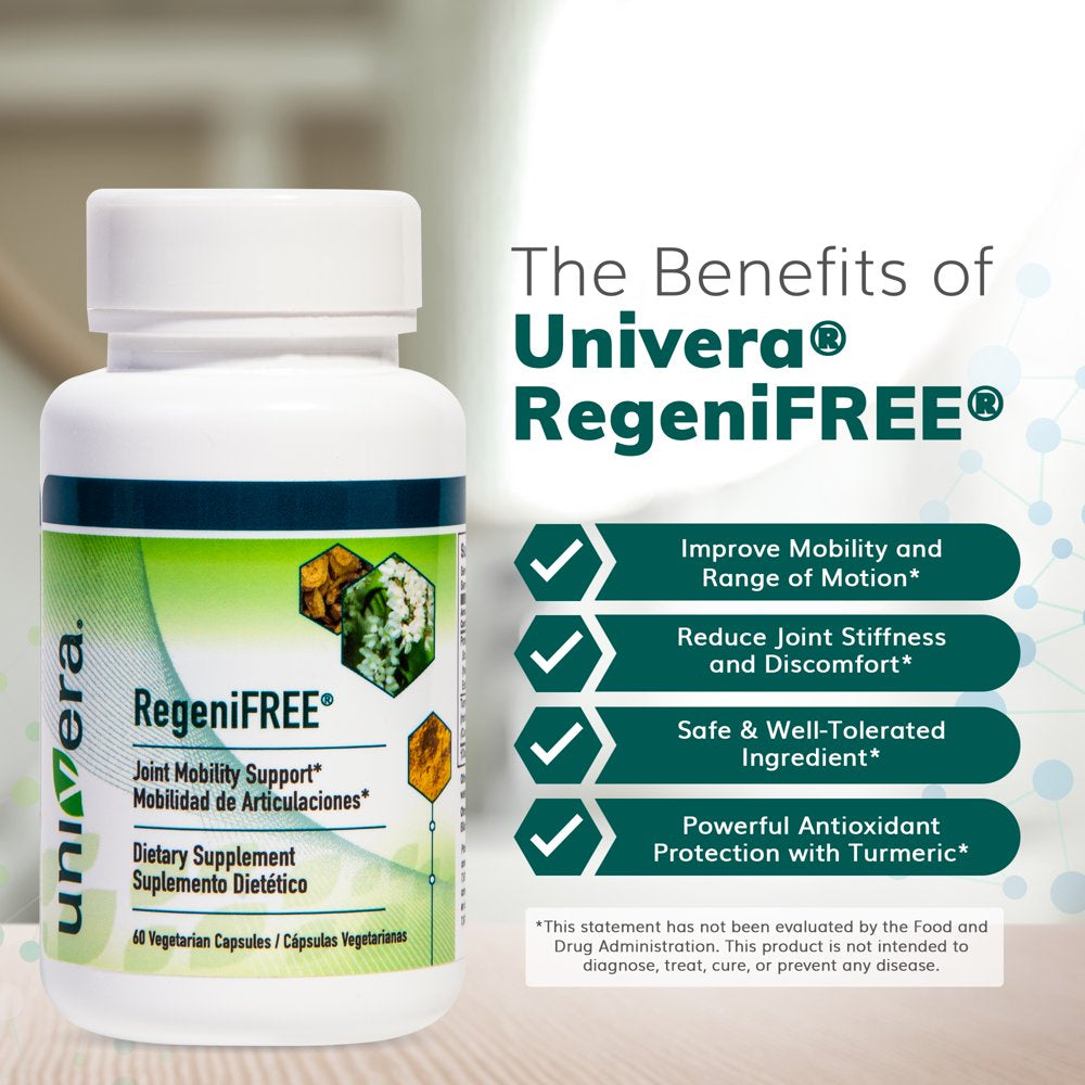 Univera Regenifree, Joint Health, Flexibility, Shellfish-Free, 60 Vegetarian Capsules