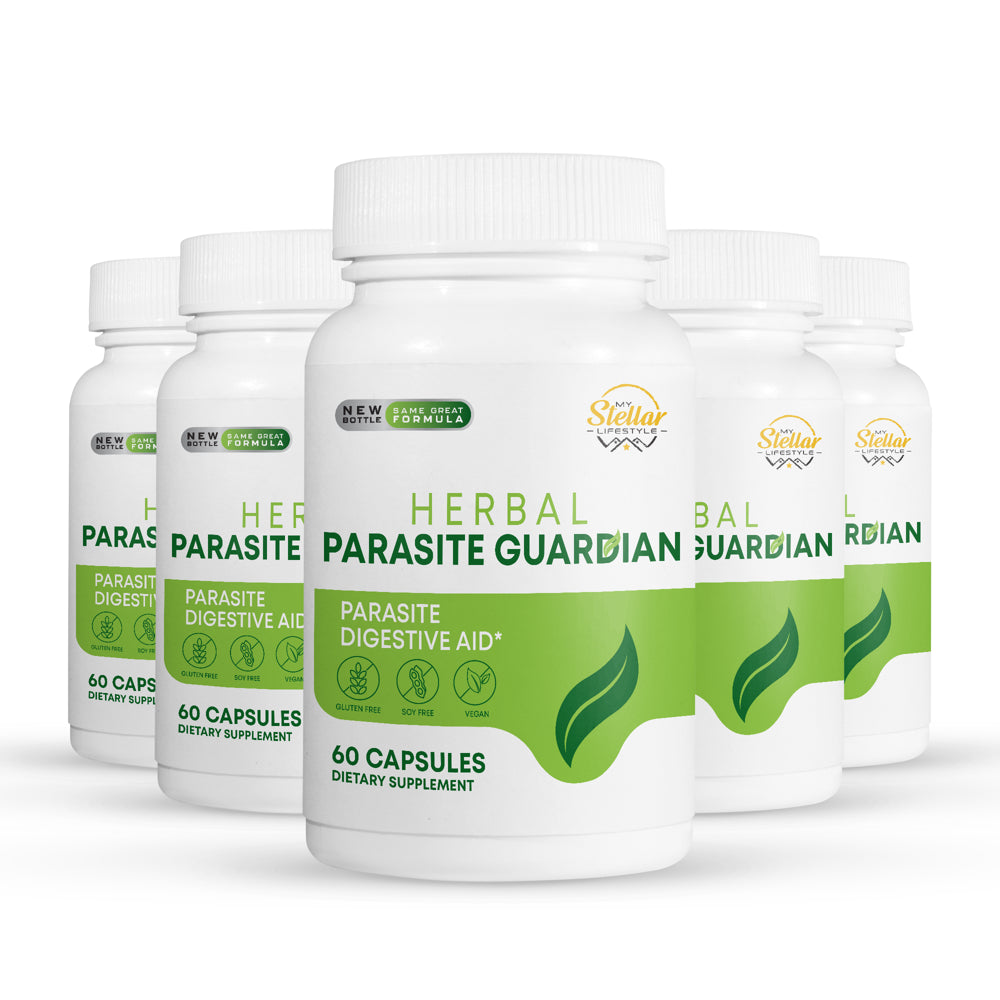 5 Pack Herbal Parasite Guardian, Parasite Digestive Aid-60 Capsules X5