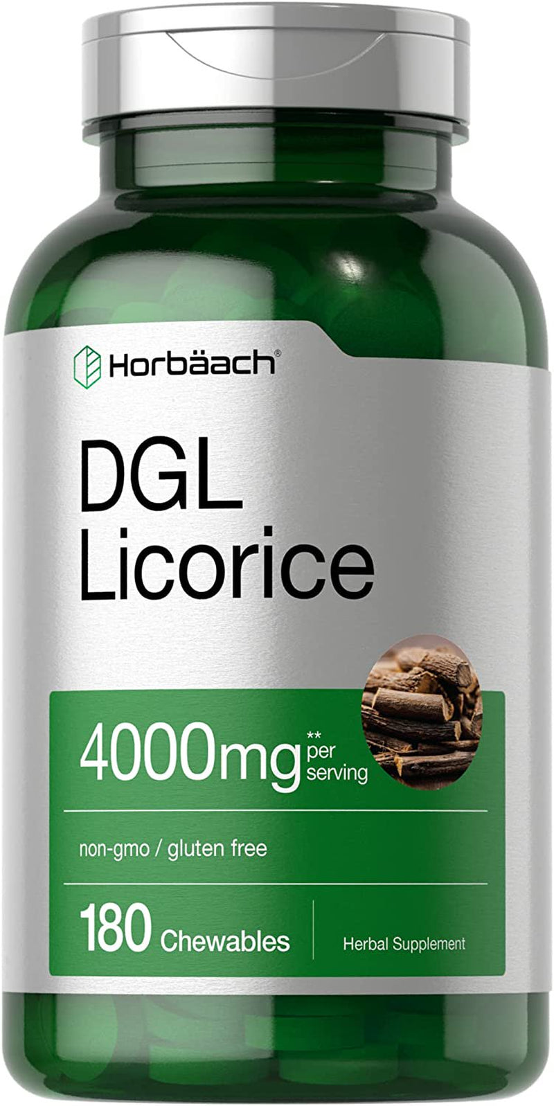 DGL Licorice Extract | 4000 Mg | 180 Chewable Tablets | Vegetarian | by Horbaach