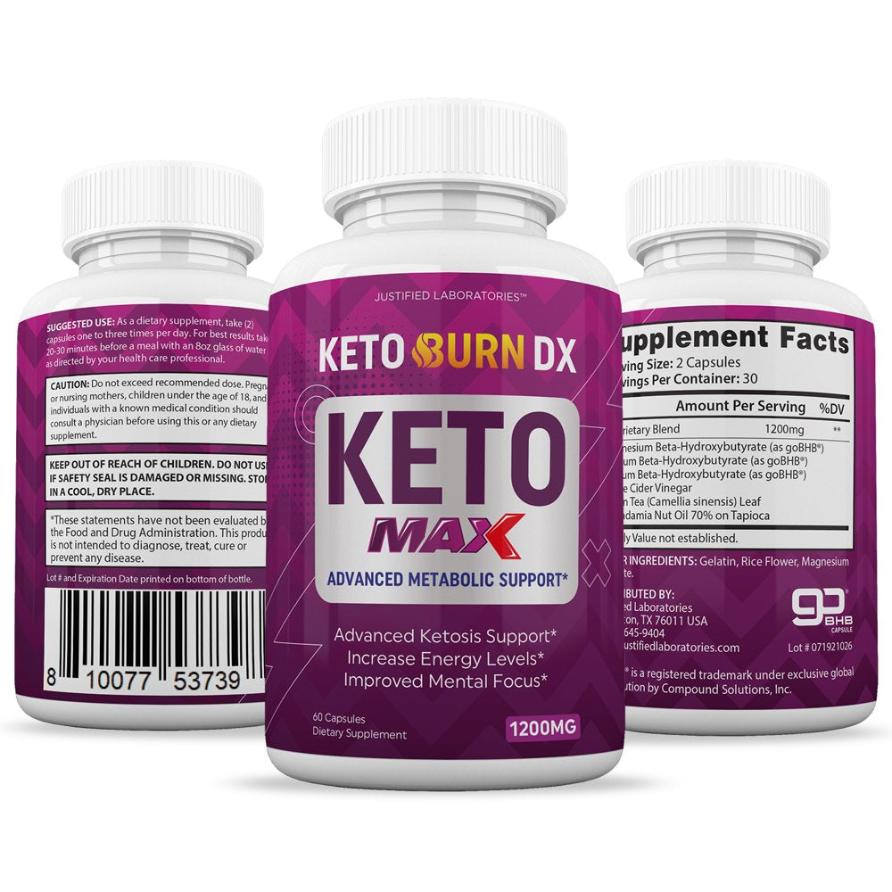 (3 Pack) Keto Burn DX Max 1200MG Pills Includes Apple Cider Vinegar Gobhb Strong Exogenous Ketones Advanced Ketogenic Supplement Ketosis Support for Men Women 180 Capsules