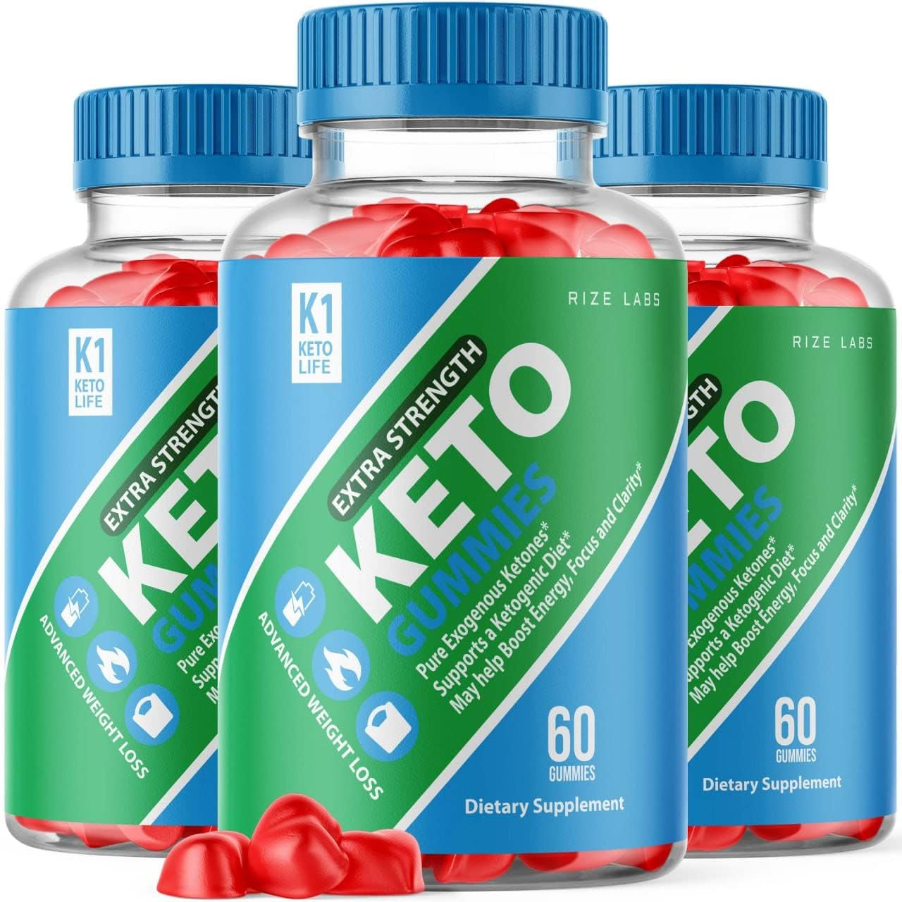 (3 Pack) K1 Keto Life Gummies Advanced Extra Strength Keto Life Gummies K1Keto (180 Gummies)