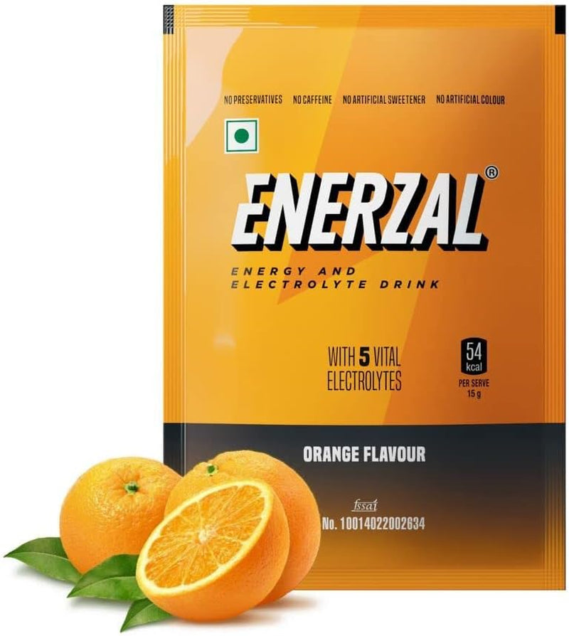 Admart Enerzal Energy Drink Powder Orange Flavour 100 GM (Pack of 10)