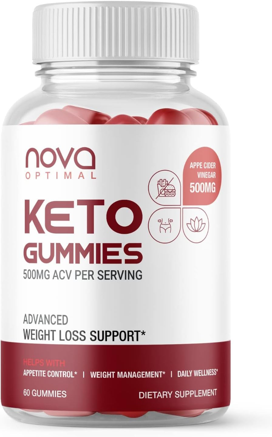 Zonata (1 Pack) Nova Optimal Ketos ACV Gummies, Nova Optimal Gummies, 60 Count