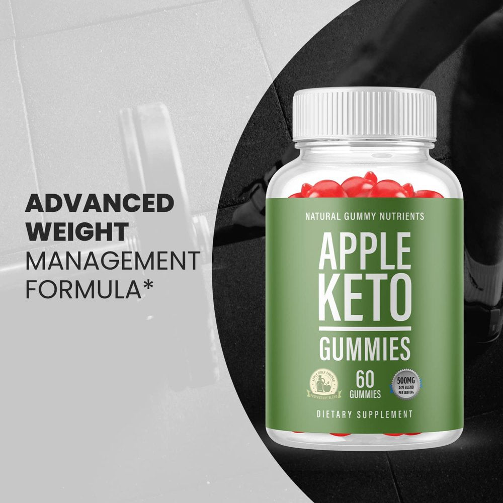 (1 Pack) Apple Keto Gummies - Supplement for Weight Loss - Energy & Focus Boosting Dietary Supplements for Weight Management & Metabolism - Fat Burn - 60 Gummies