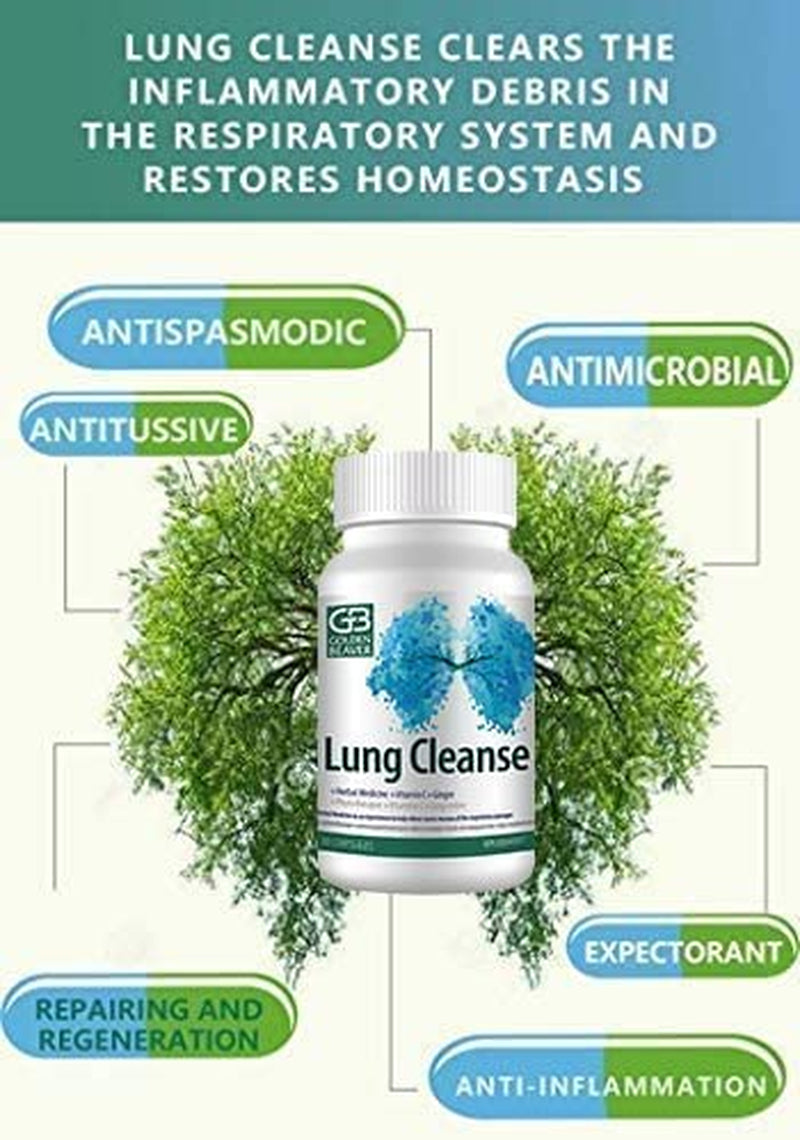 Whaazzpop GB Golden Beaver® Lung Cleanse - Effective Agent to the People at Risk or Challenged by Viral Infection, Smoking, COPD, Pollution-7 Nature Ingredients. (2)