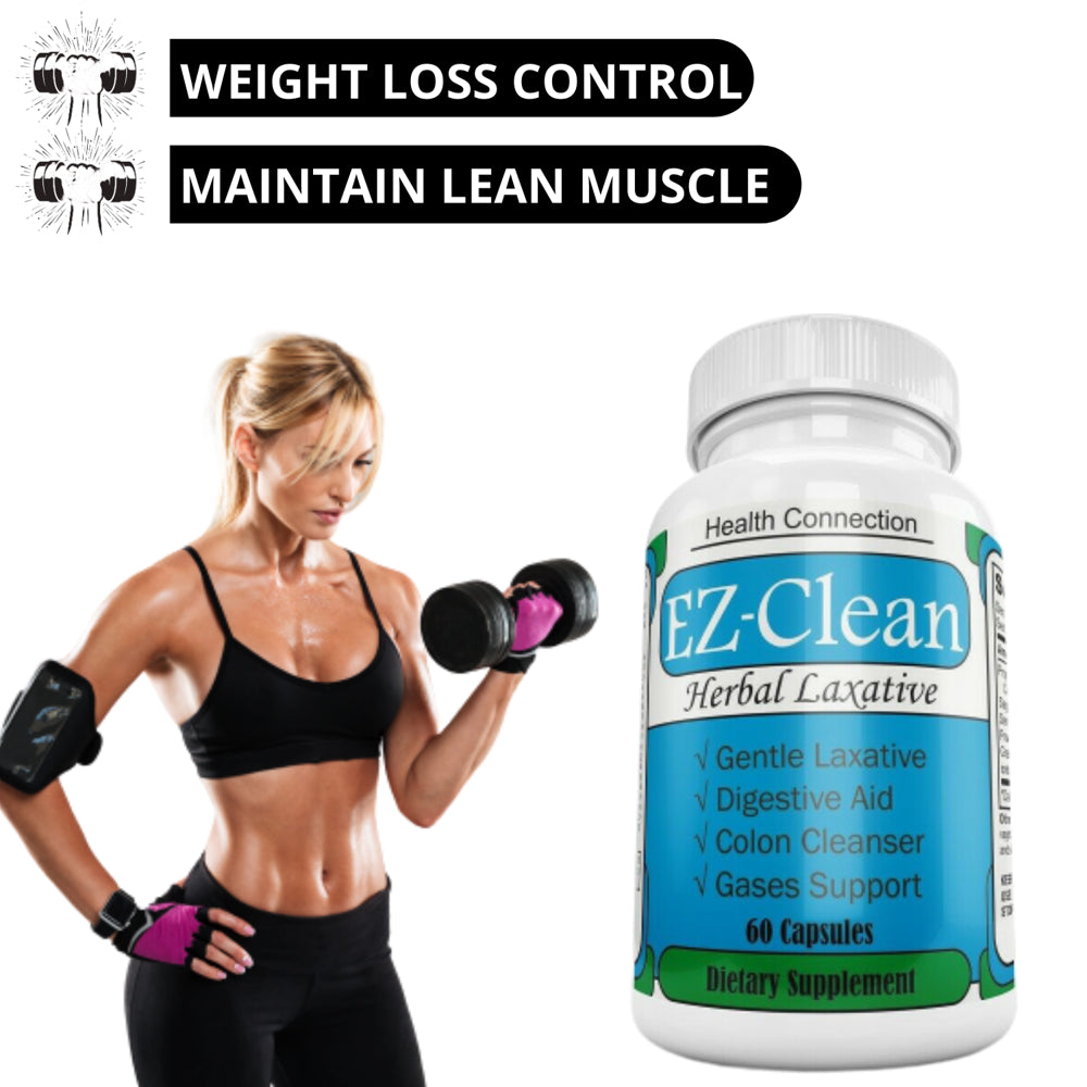 Ez-Clean Herbal Colon Cleanser, Weight Loss, Effective Detox and Digestive Pills - 60 Capsules