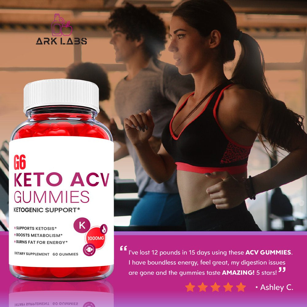 (1 Pack) G6 Keto ACV Gummies - Supplement for Weight Loss - Energy & Focus Boosting Dietary Supplements for Weight Management & Metabolism - Fat Burn - 60 Gummies