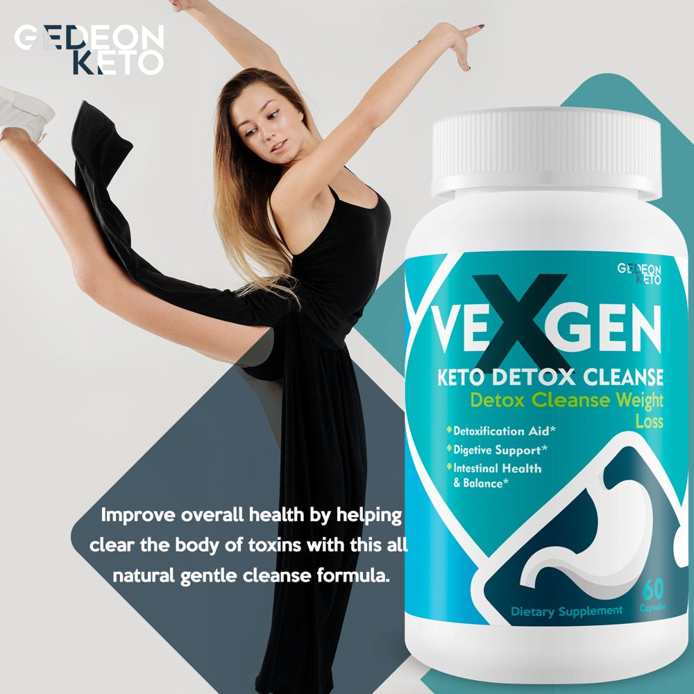 Vexgen Keto Detox Cleanse - Detox Cleanse Weight Loss - Help Shrink Your Gut & Waist - Detoxification Aid - Digestive Support - Intestinal Health & Balance - 30 Servings