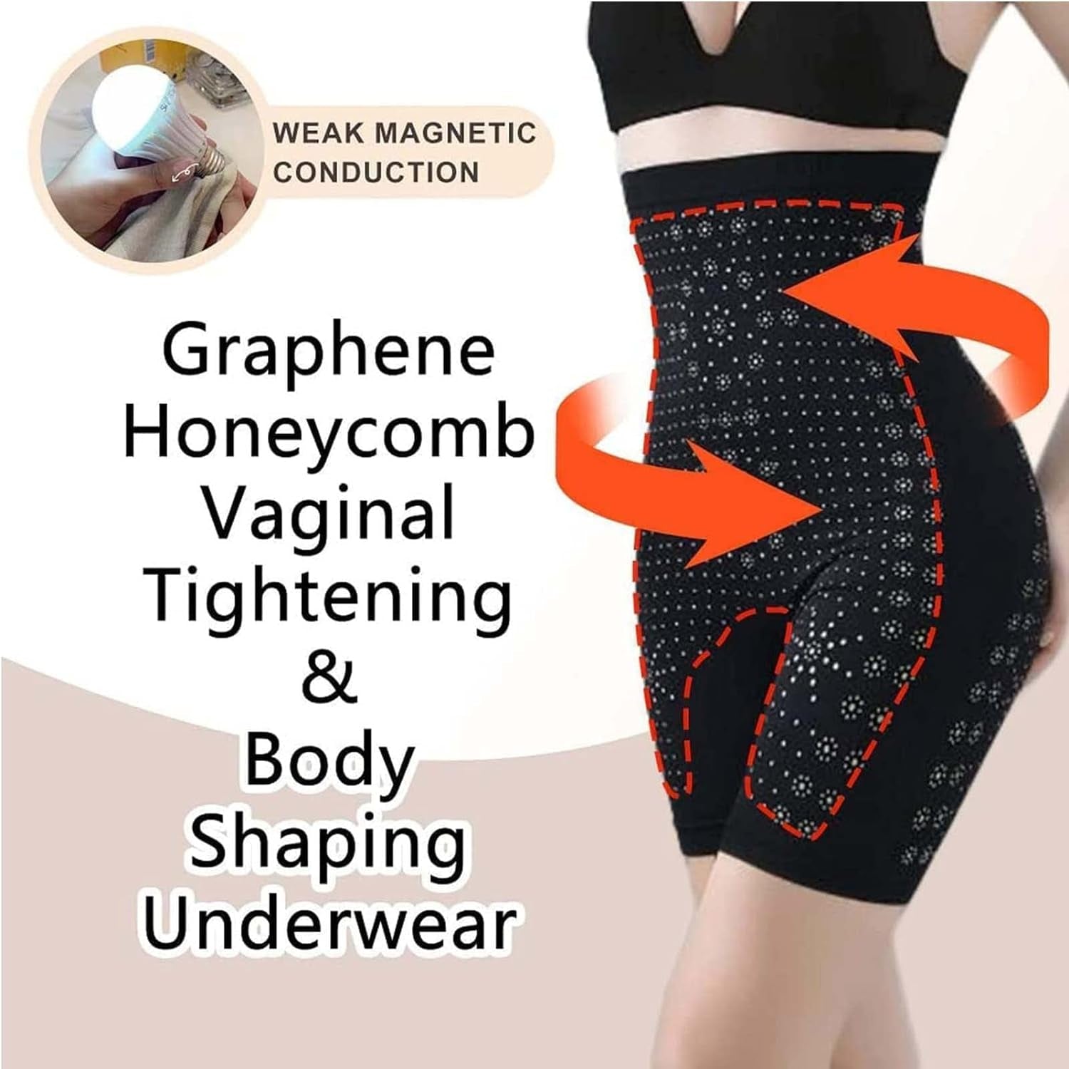 WOSLXM Far Infrared Negative Oxygen Ion Fat Burning Tummy Control & Detox Bodysuit,Graphene Tightening Shaping Briefs (2 Mix)