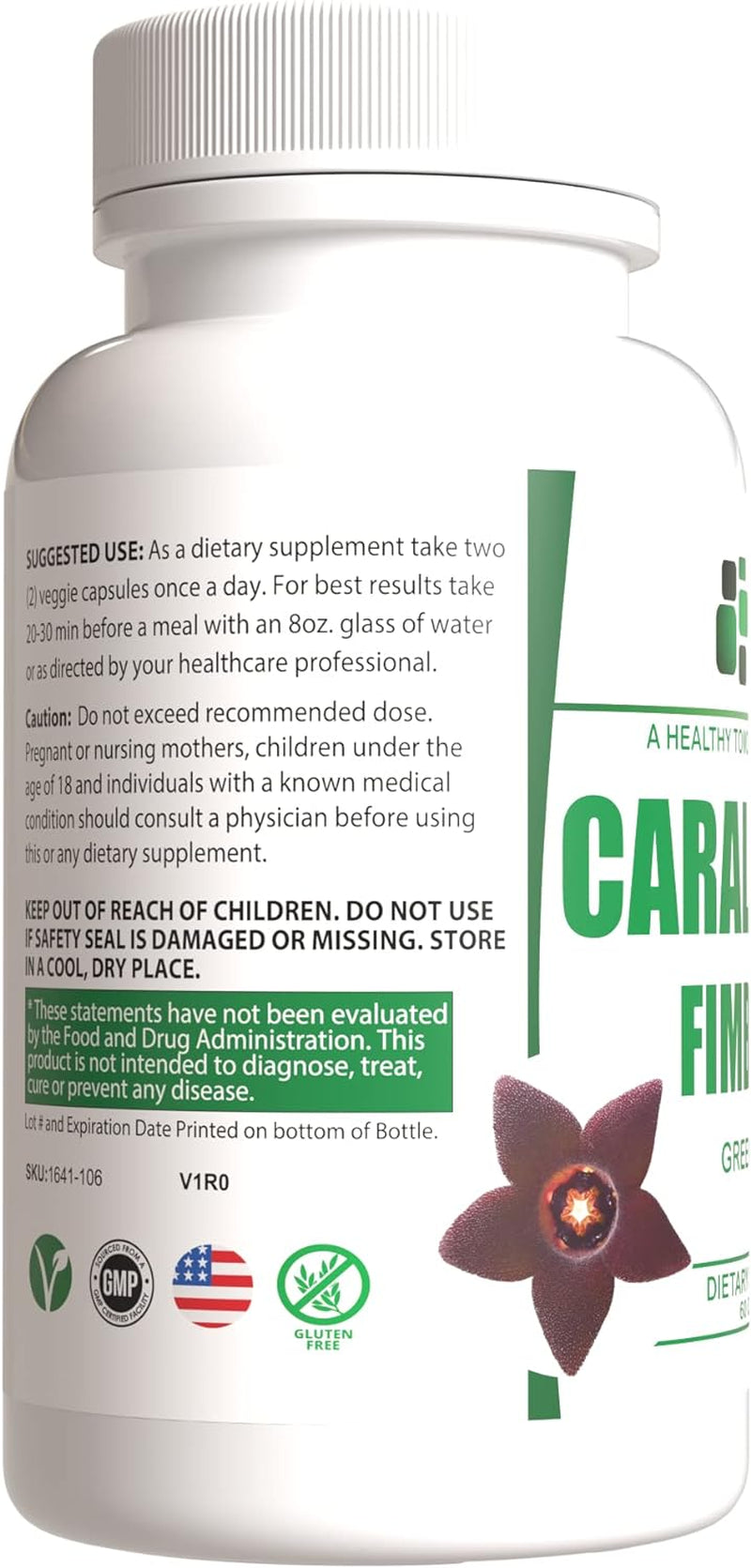 Vitapharm Nutrition Caralluma Fimbriata | Fast Acting Concentrated 1200Mg | Non-Gmo Vegan Friendly Herbal Extract | Natural Endurance Support | USA Made Supplement for Men & Women | 60 Capsules