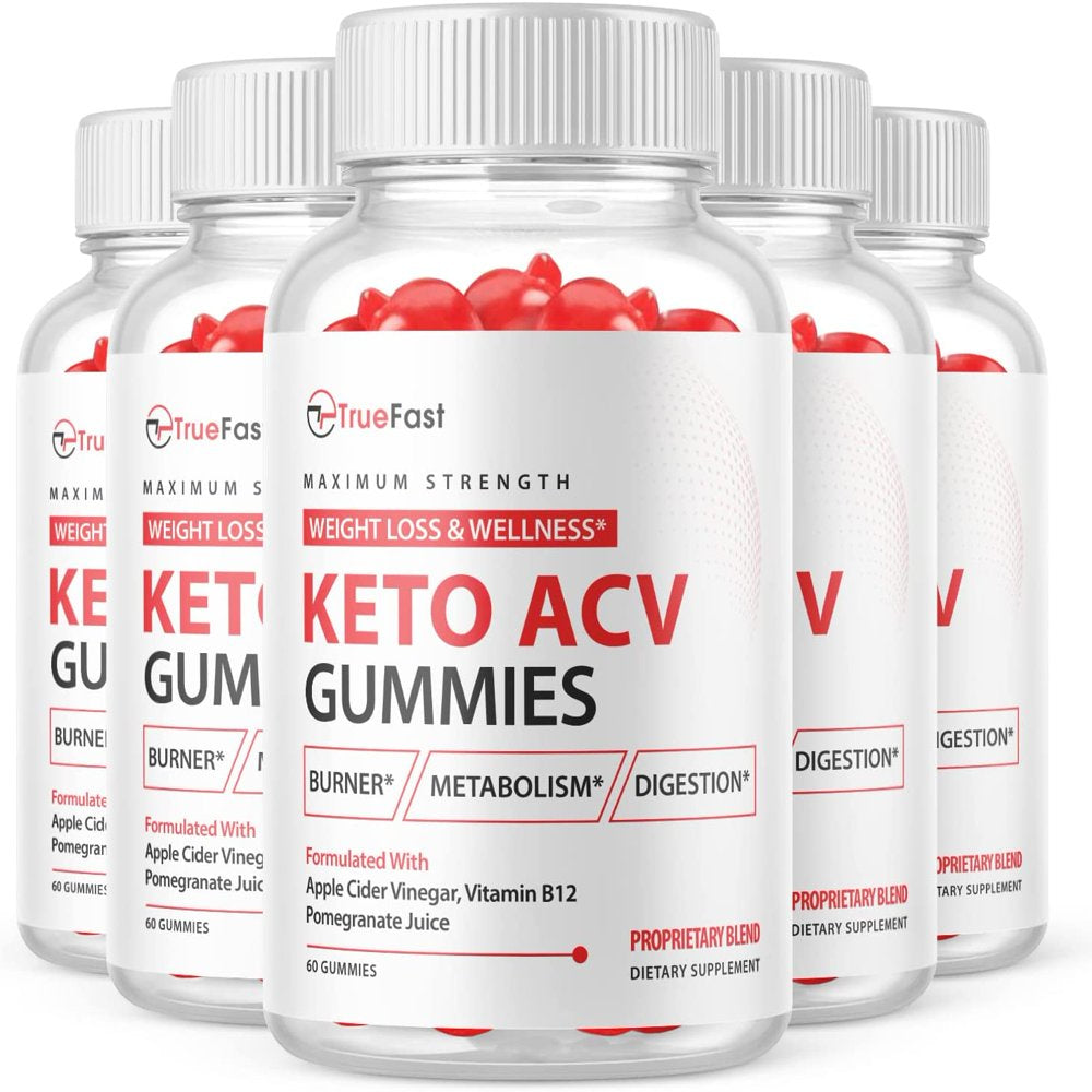 (5 Pack) True Fast Keto ACV Gummies - Supplement for Weight Loss - Energy & Focus Boosting Dietary Supplements for Weight Management & Metabolism - Fat Burn - 300 Gummies