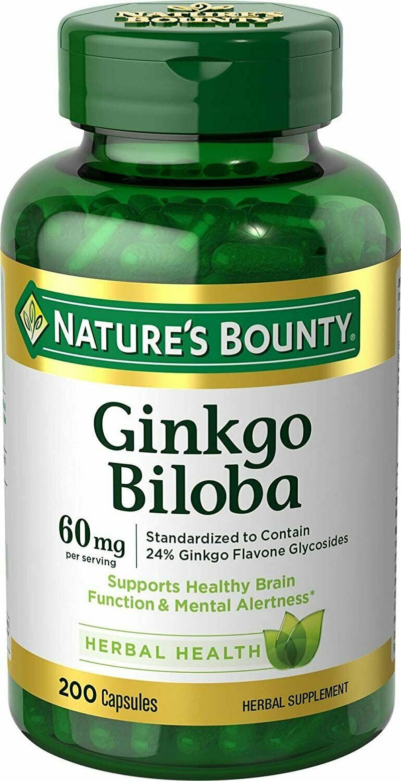 Nature'S Bounty Ginkgo Biloba 60Mg Capsules 200 Ea