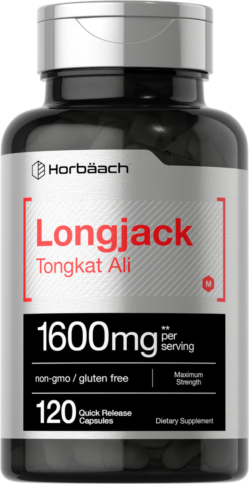 Longjack Tongkat Ali 1600Mg | 120 Capsules | Max Strength Formula | by Horbaach