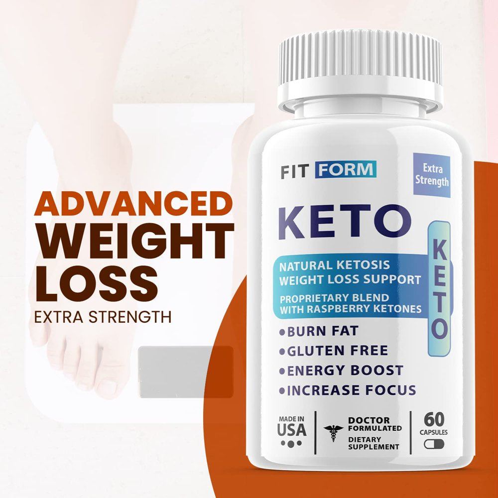 (5 Pack) Fit Form Keto - Supplement for Weight Loss - Energy & Focus Boosting Dietary Supplements for Weight Management & Metabolism - Advanced Fat Burn Raspberry Ketones Pills - 300 Capsules