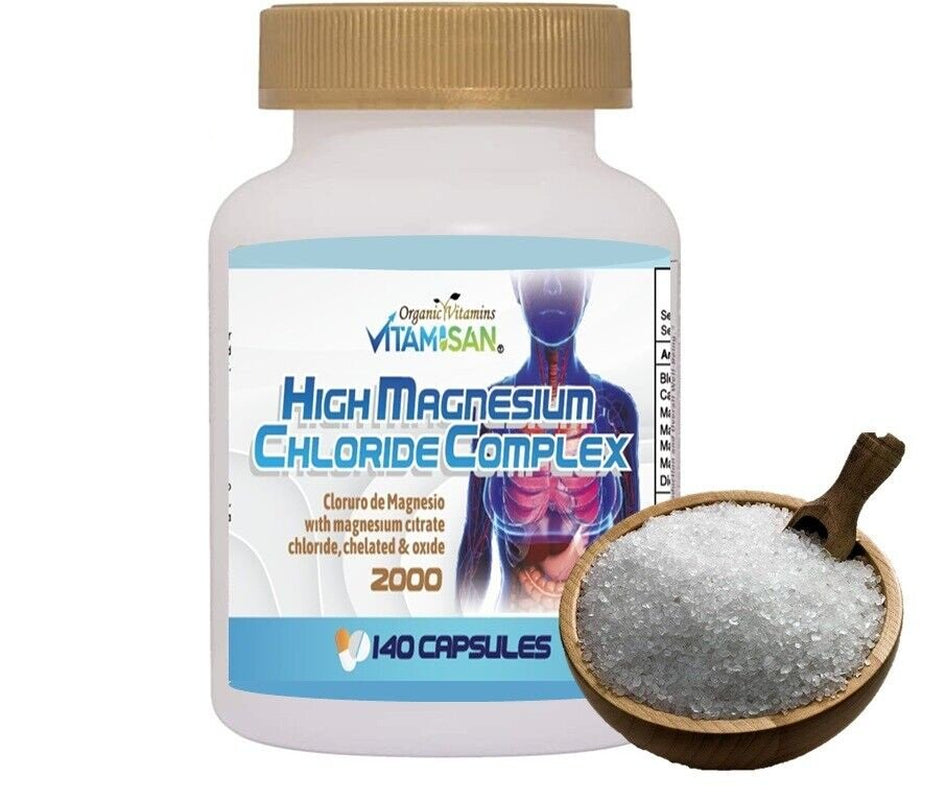 HIGH Cloruro De Magnesium Magnesium Chloride High Absorption 140 Capsules