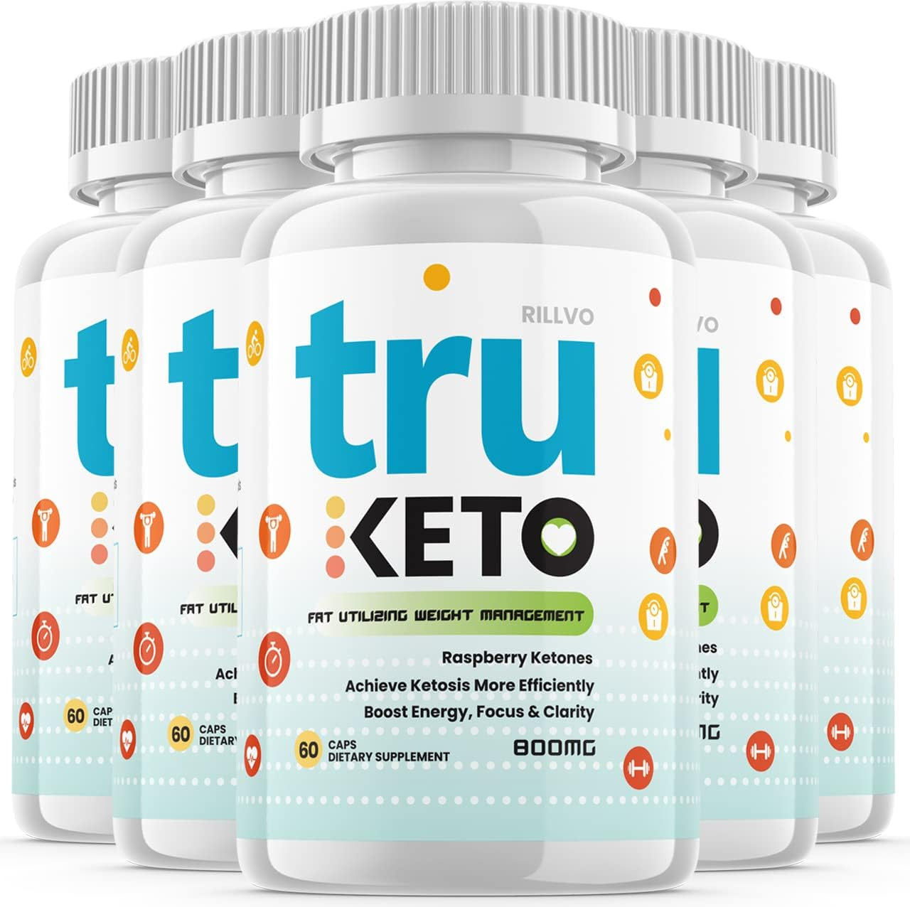 (5 Pack) Tru Keto Pills, Advanced Ketogenic Formula (300 Capsules)