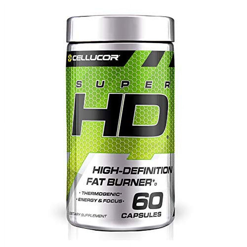 CELLUCOR Superhd Thermogenic for Men & Women - Body Support, Improve Focus, Increase Energy - Premium Acetyl L-Carnitine, Green Tea Extract, Capsimax Cayenne Pepper, & More - 60 Diet Pills