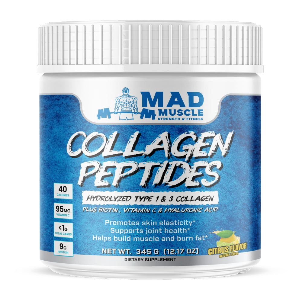 Collagen Protein Peptides - Type I and III plus Biotin, Hyaluronic Acid and Vit C- Citrus Flavor