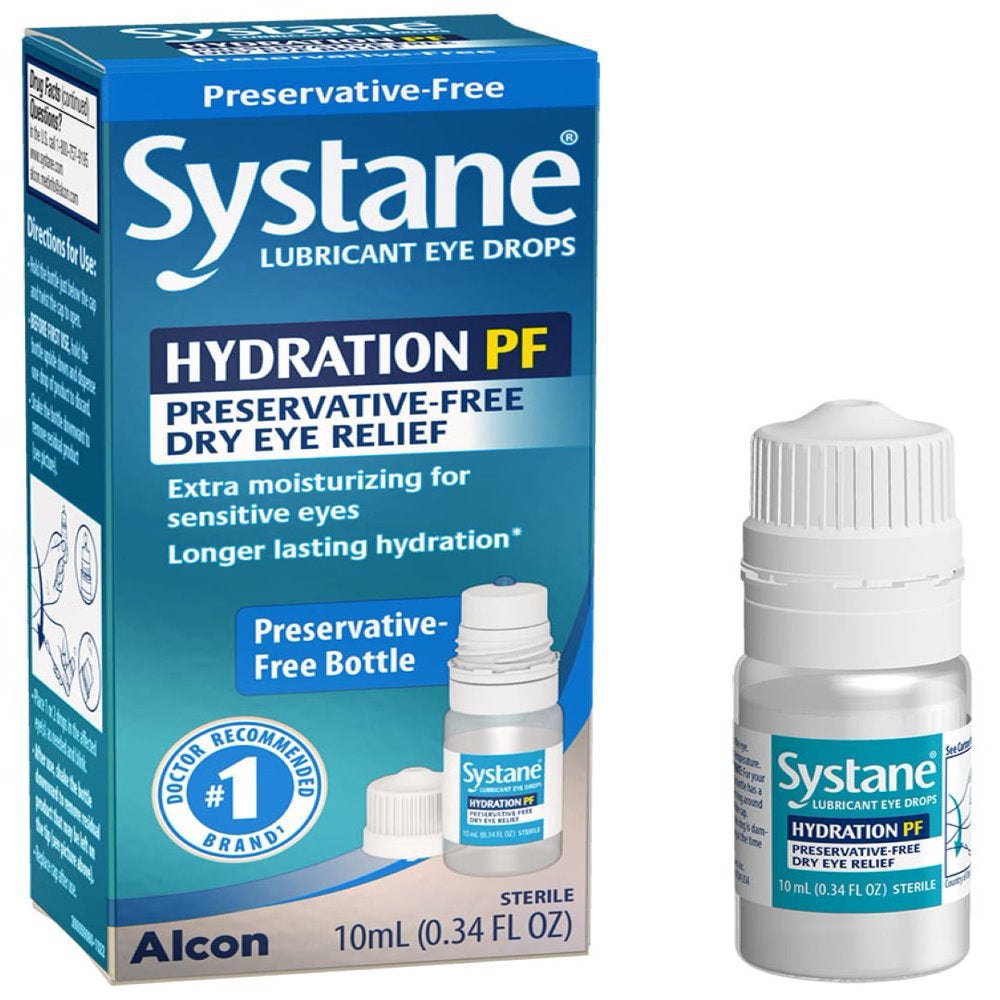 Systane Hydration Preservative Free Dry Eye Care Eye Drops, 10 Ml