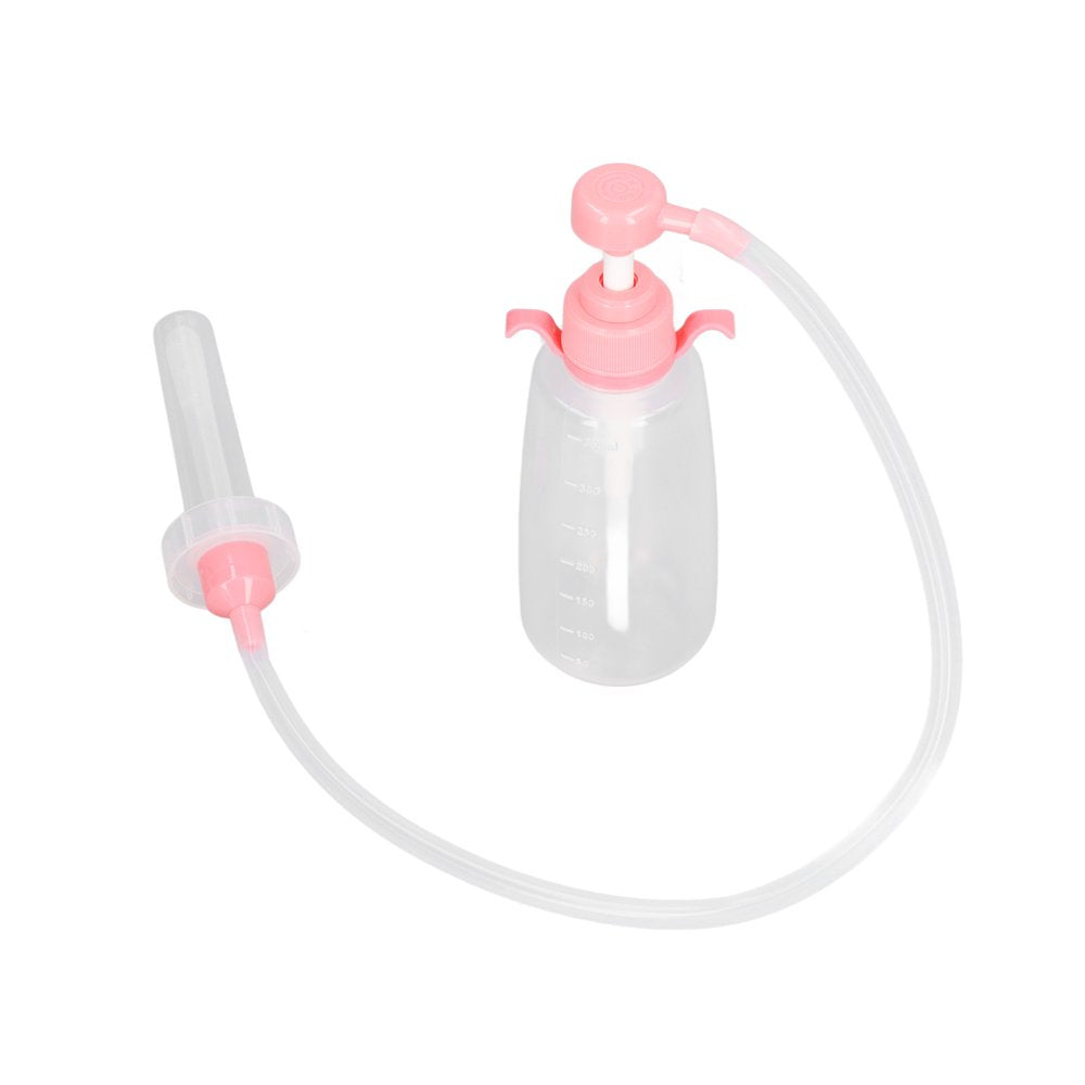 Vaginal Syringe Cleaner, Reusable Pink Vaginal Cleansing Douche Top Pressing for Puerpera Period