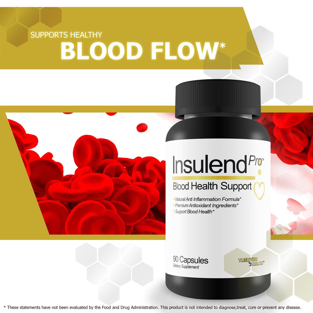 Insulend Pro - Blood Health Support - Blood Sugar Support - Natural anti Inflammation Formula - Contains Turmeric, Berberine, Cinnamon - Support Kidney Health, Liver Health, & Heart Health