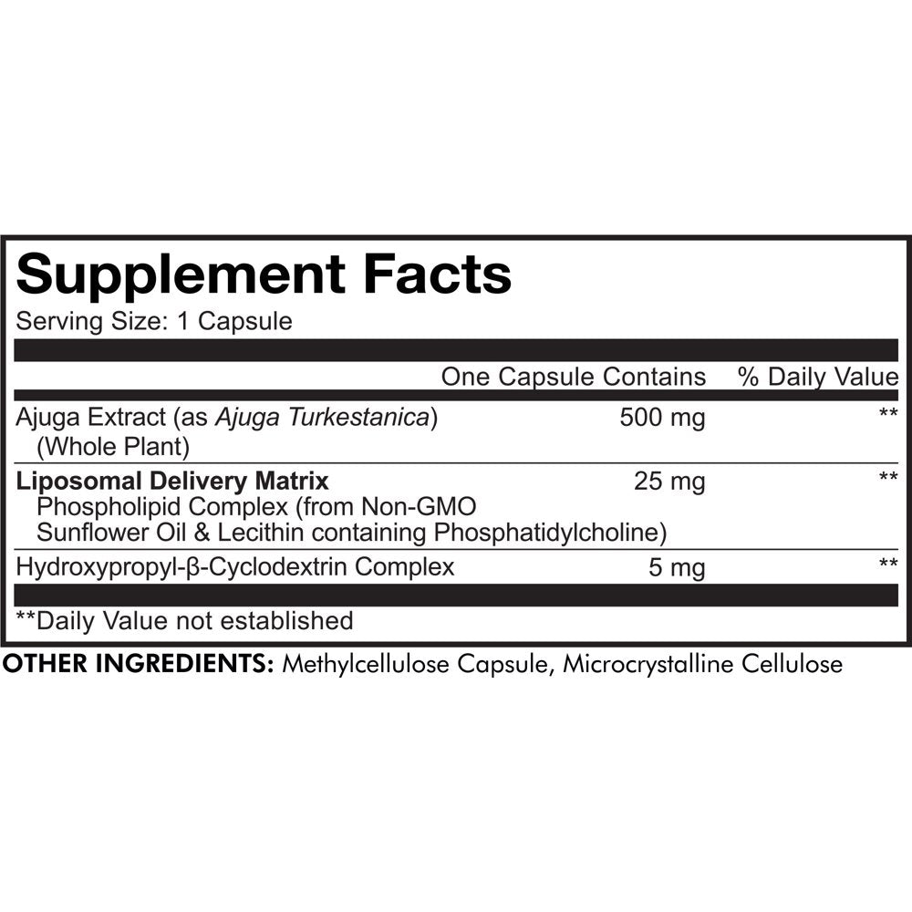 Codeage Liposomal Turkesterone Supplement, Ajuga Turkestanica & Hydroxypropyl-Β-Cyclodextrin, 120 Ct