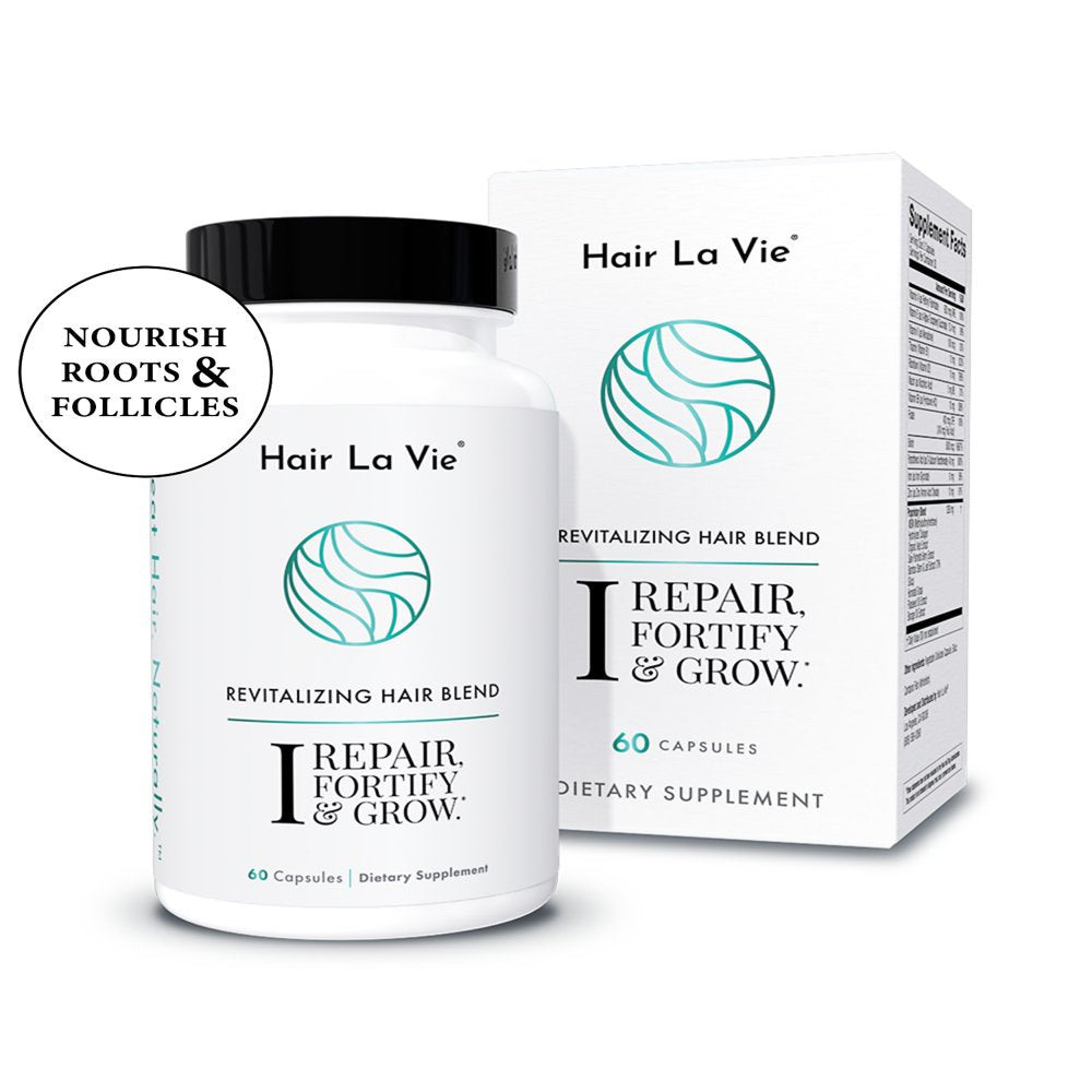 Hair La Vie Revitalizing Blend Hair Vitamins with Biotin, Collagen and Saw Palmetto for Fast Hair Growth for Women and Men