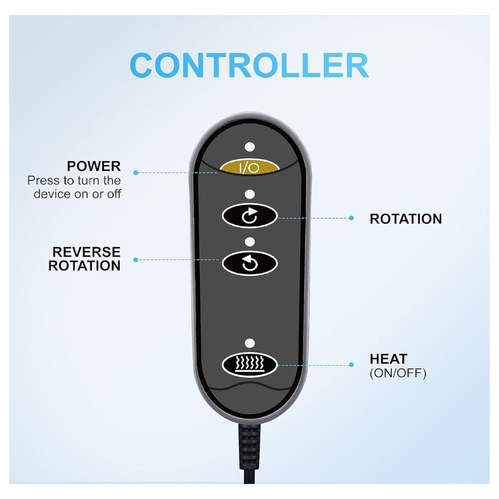 Shiatsu Foot Massager Machine with Heat, 2-In-1 Foot Warmer Back Massager, Foot Massager for Circulation and Pain Relief, Electric Foot Massagers for Lasting Foot Pain Relief, Neuropathy Relief