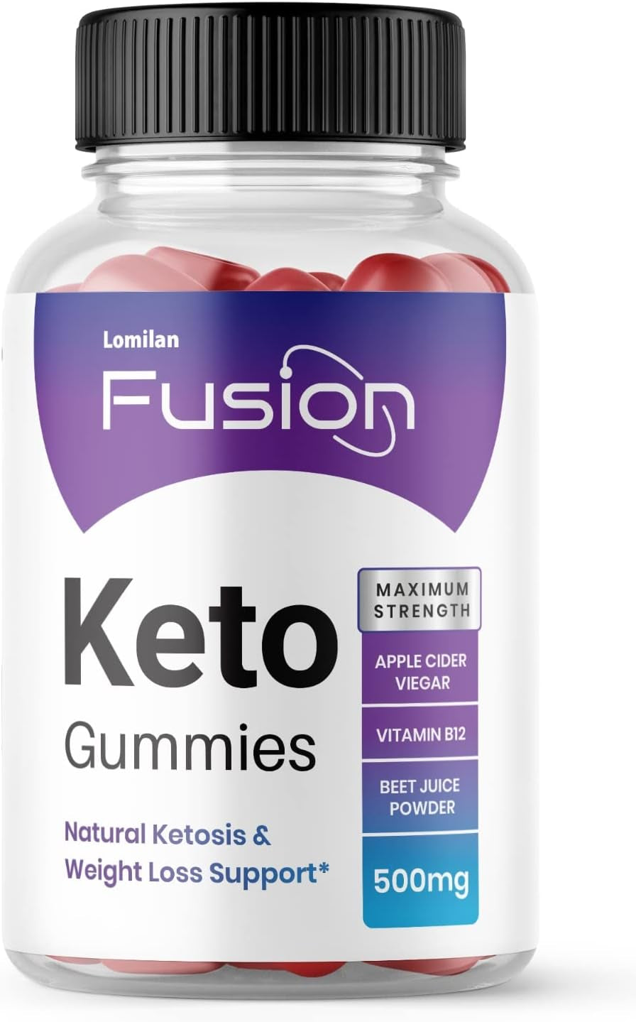 Lomilan Fusion Keto Gummies, Fusion Keto ACV Gummies, 60 Count (Pack of 1)