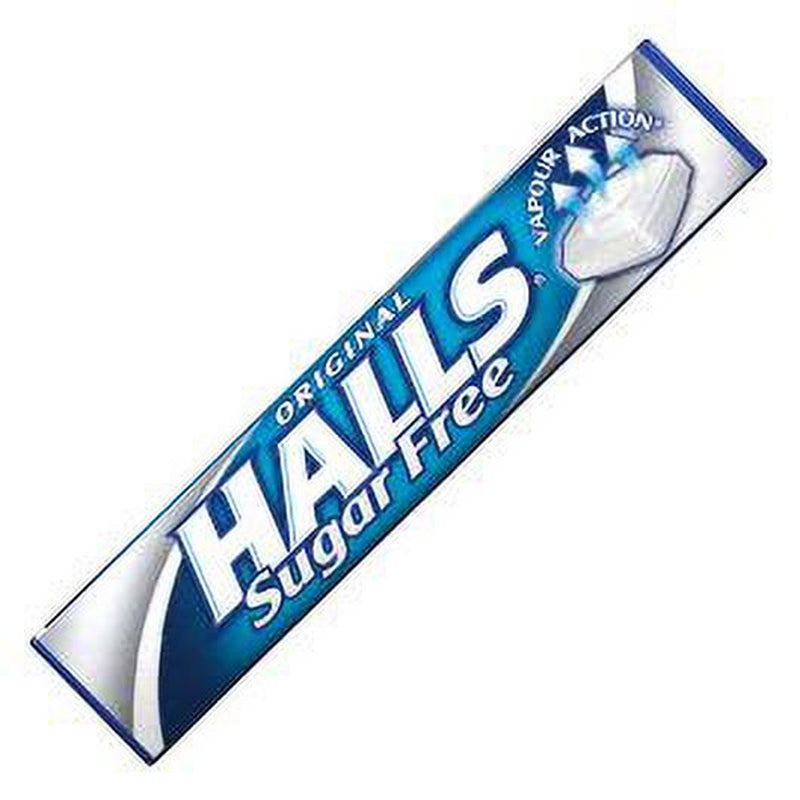 Halls Mentholyptus Original Sugar Free - 32G - Free Shipping - British Version NOT American Variety - Imported by Sentogo - Pack of 4 (32G X 4) - Fewer Ingredients - Fewer Worries