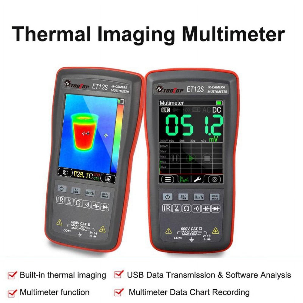 Diymore 2 in 1 Thermal Imager Multimeter 2.8'' Touch Screen IR Thermal Camera Multimeter