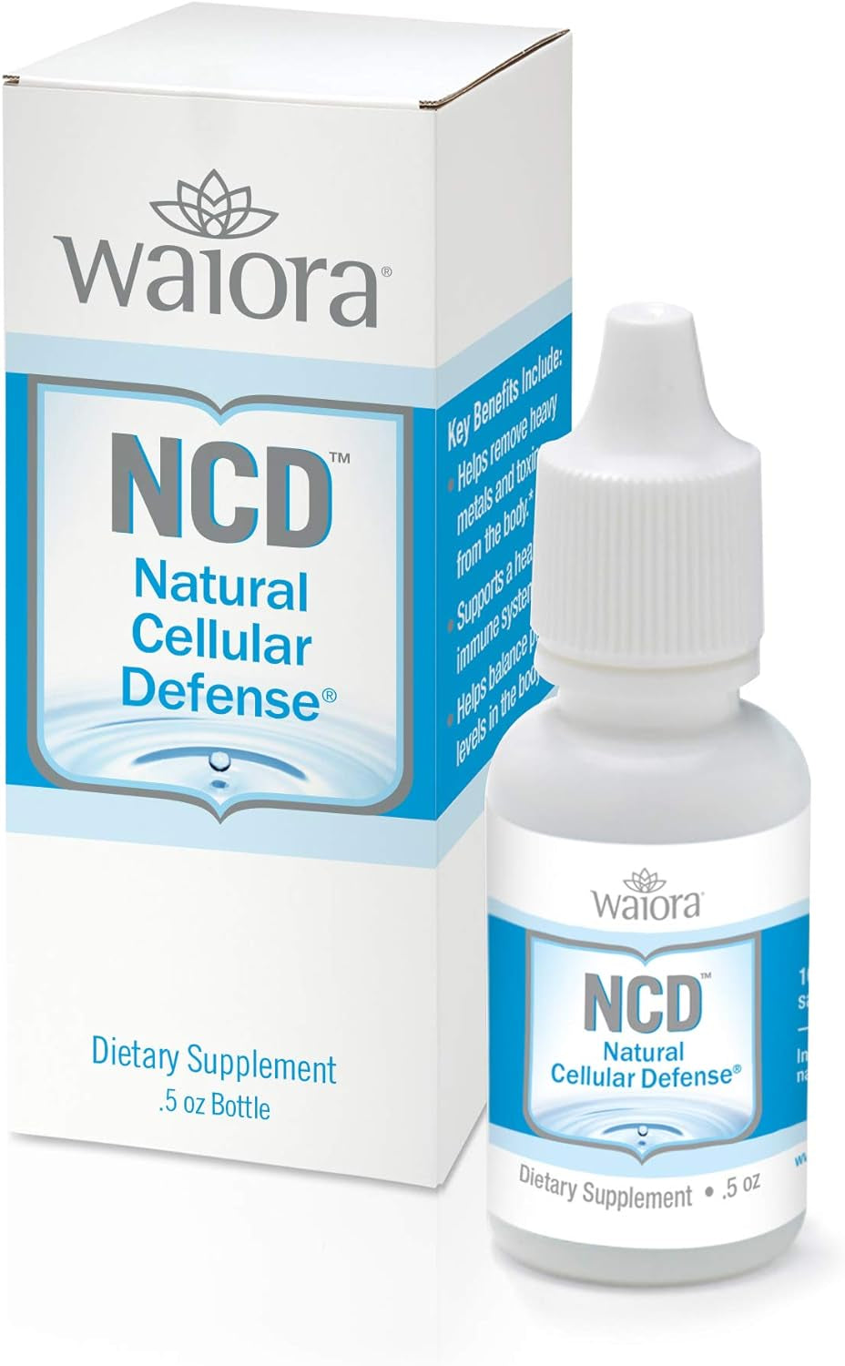 Waiora Natural Cellular Defense (NCD) Liquid Zeolite Drops for Men & Women - Supplements for Immune System & Healthy Gut Support (0.5Oz Clinoptilolite Zeolite Bottle, 1 CT)