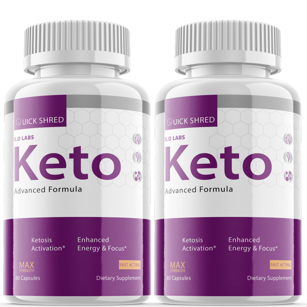 (2 Pack) Quick Shred Keto Pills - Advanced Ketogenic Blend, Go Ketones, Ketosis Booster, Appetite Control & Suppressants - 120 Capsules