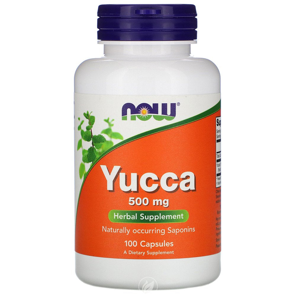 Now Foods Yucca, 100 Caps / 500 Mg, Pack of 2