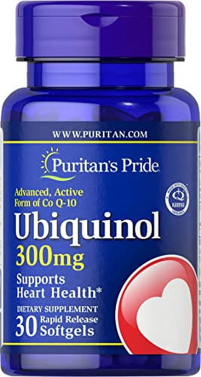 Puritan'S Pride Ubiquinol 300Mg, Supports Heart Health,30 Softgels