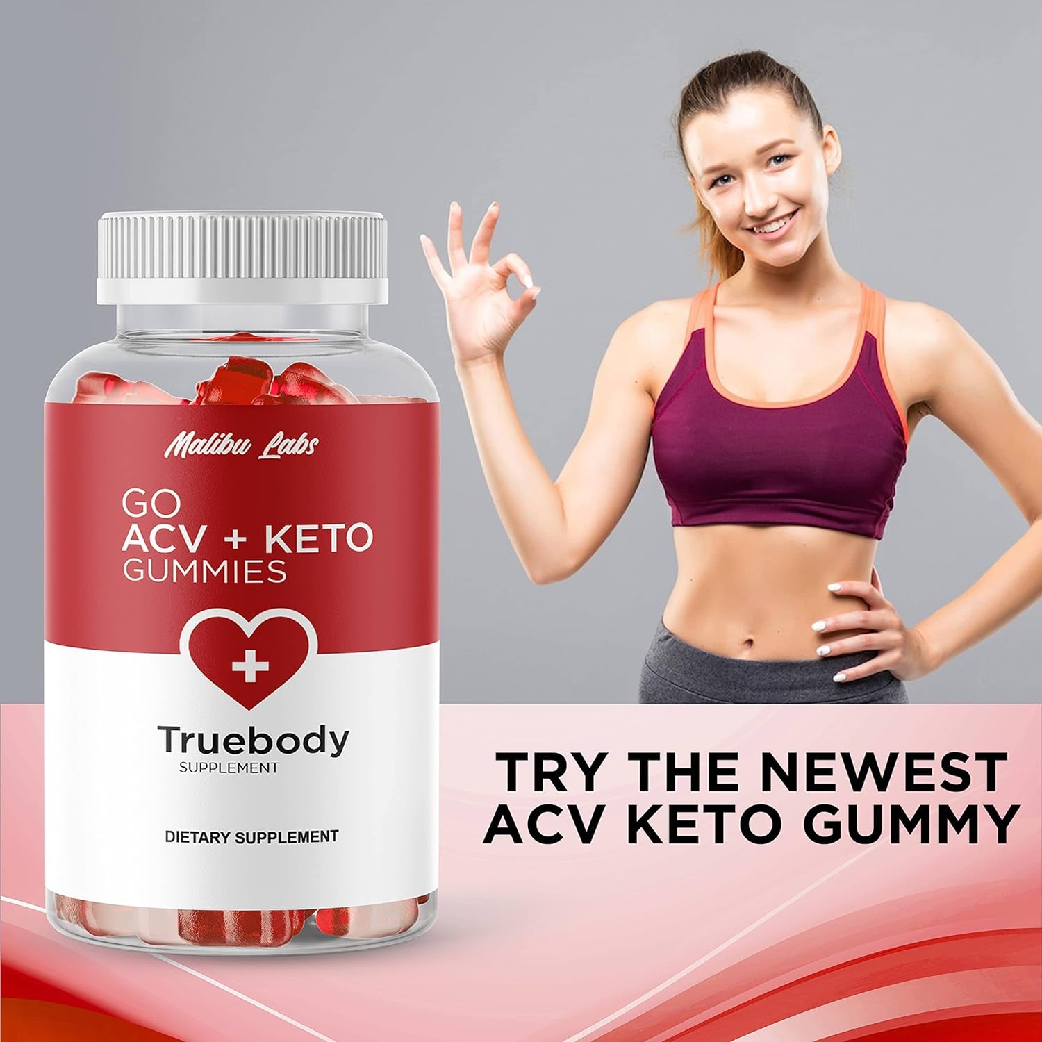 Truebody Go ACV Apple Cider Vinegar + Keto Gummies, True Body Ketosis, New Strong Time Released Formula, 1500Mg Once a Day, Ketogenic Support Supplement, Ketos Shark Gummy (3 Pack) 90 Day Supply Tank