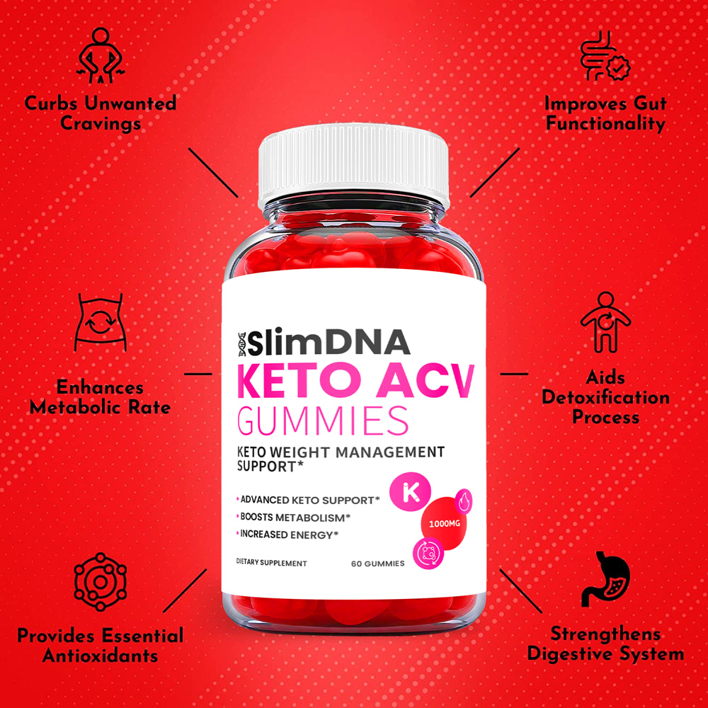 (1 Pack) Slim DNA Keto ACV Gummies - Supplement for Weight Loss - Energy & Focus Boosting Dietary Supplements for Weight Management & Metabolism - Fat Burn - 60 Gummies