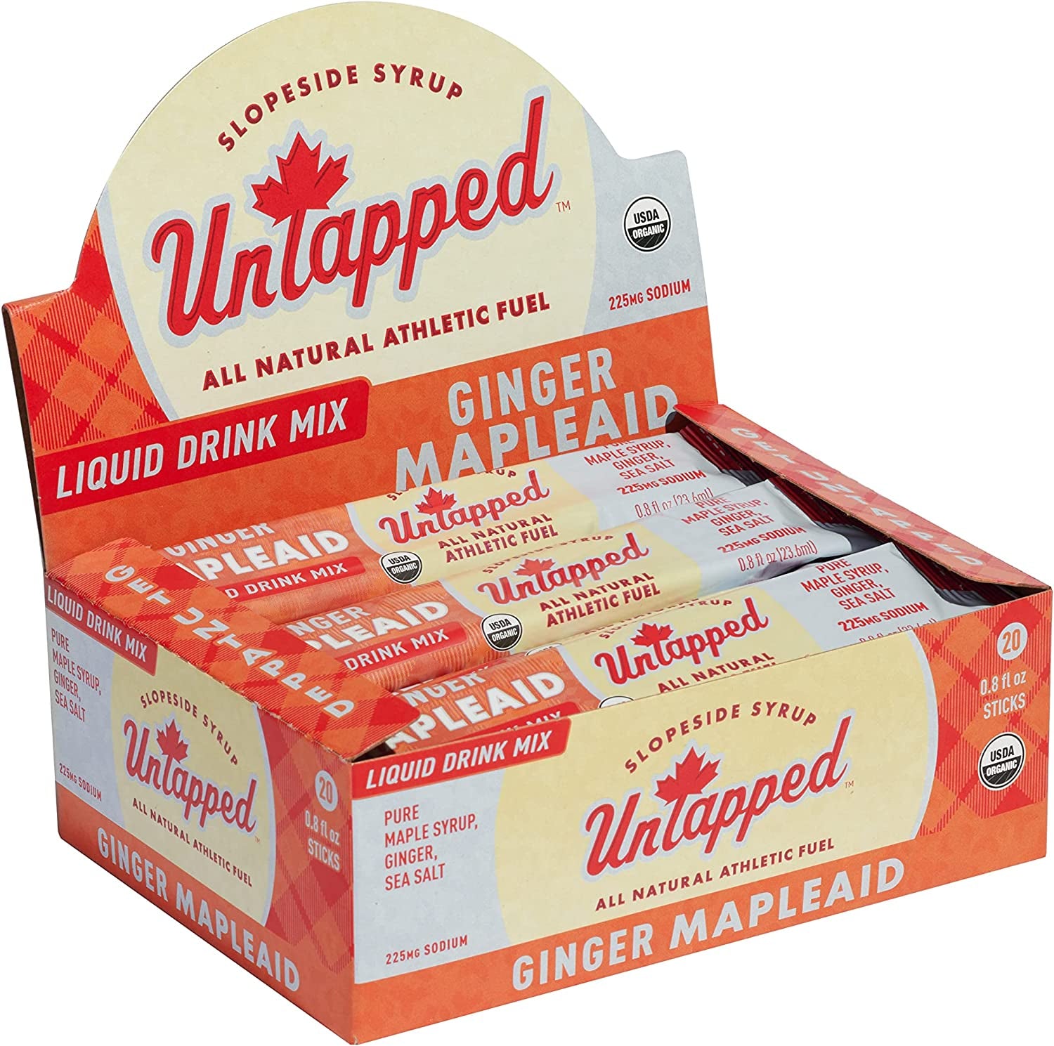 Untapped Liquid Ginger Mapleaid - Individually Packaged - Box of 20