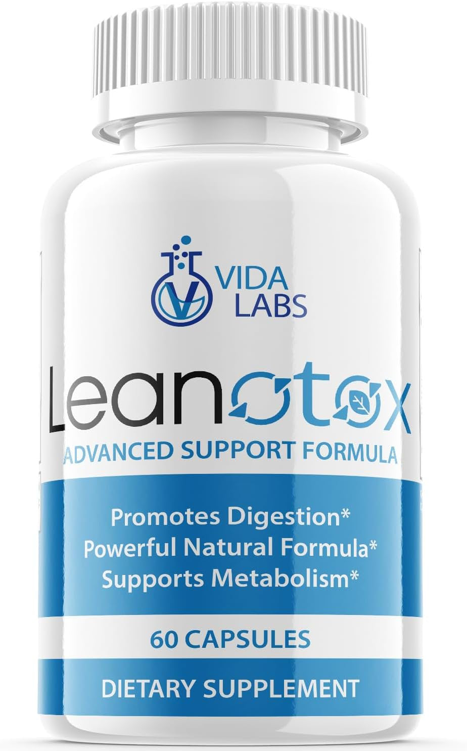 (1 Pack) Vida Labs Leanotox - Keto Weight Loss Formula - Energy & Focus Boosting Dietary Supplements for Weight Management & Metabolism - Advanced Fat Burn Raspberry Ketones Pills - 60 Capsules