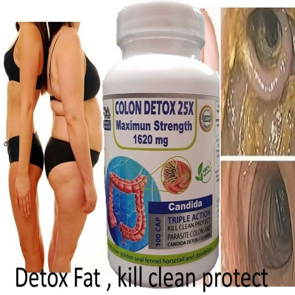 100 Detox Colon & Body Cleanse Maximum Strength Cleansing Diet Weight Loss Pills